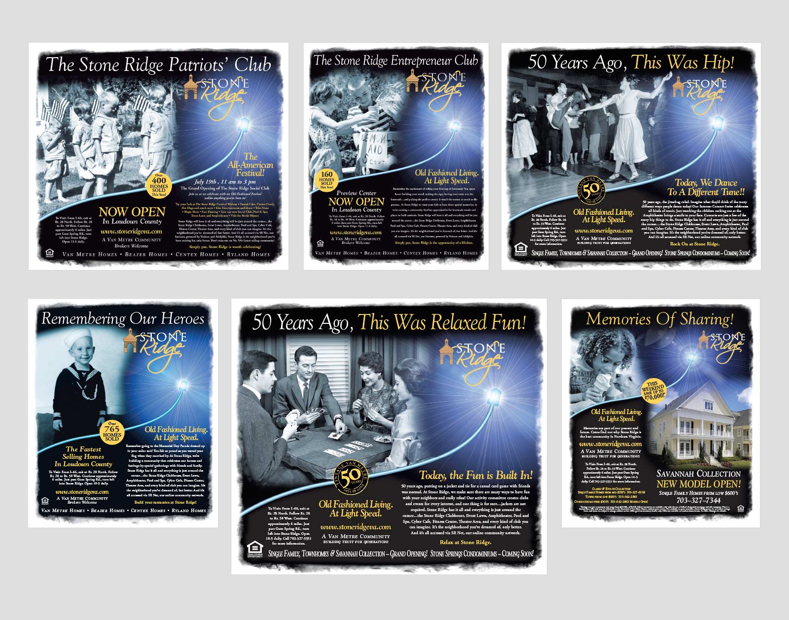 Images of VisitFairfax Zen Birds campaign website, banners, and magazine ad, featuring artistic pictures of birds found in Fairfax County.